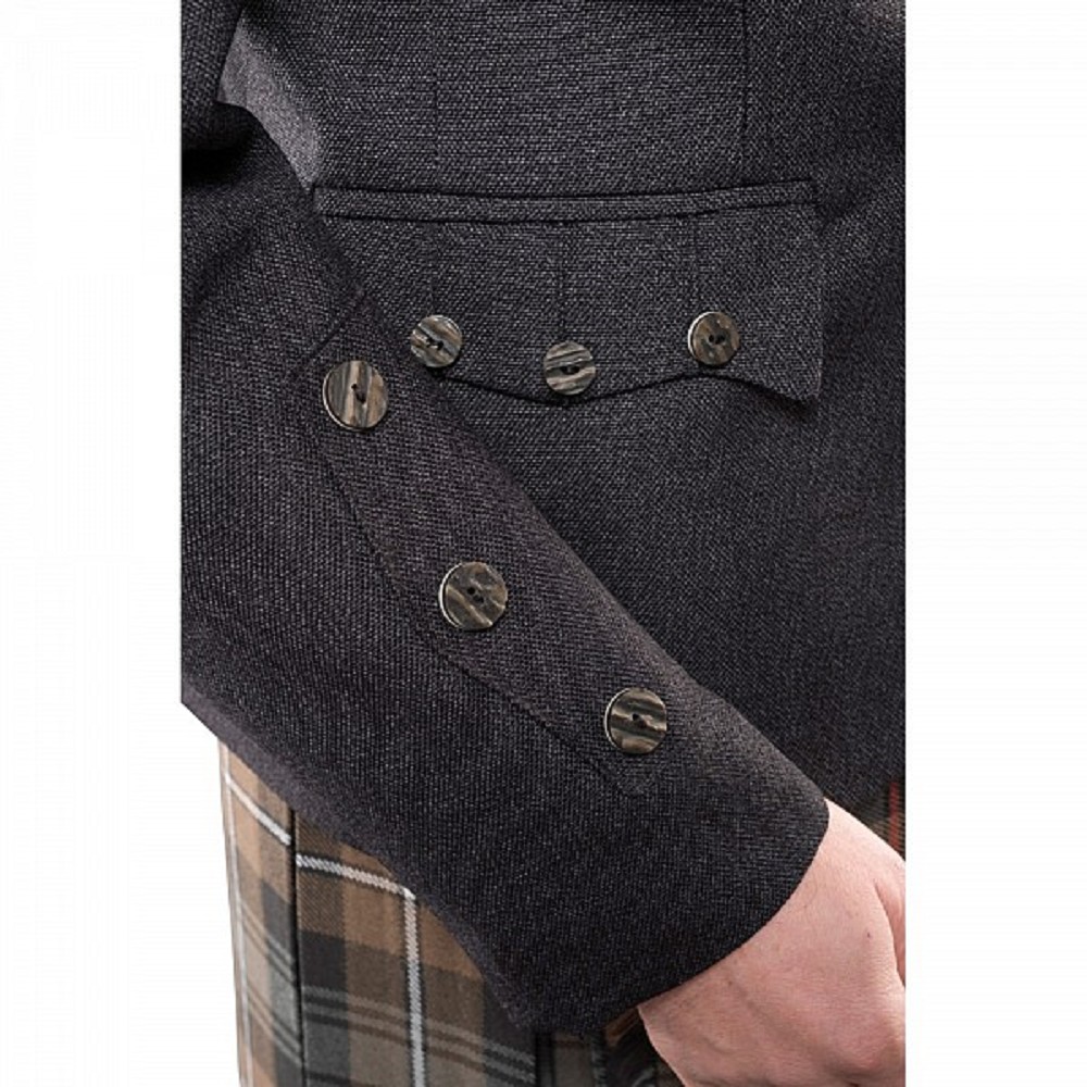Charcoal Arrochar Tweed Jacket and Waistcoat - UK 38 L (EU 48 long)