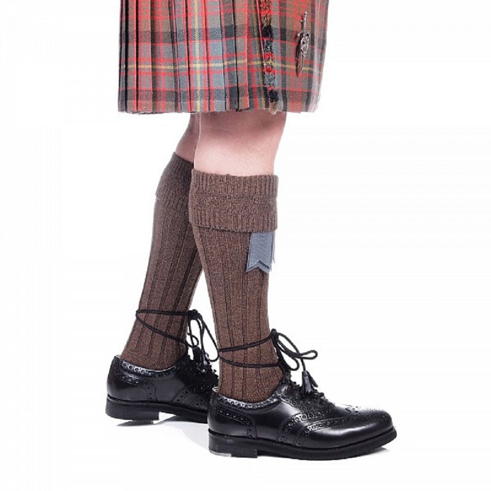 Kilt Socks. Weathered Brown