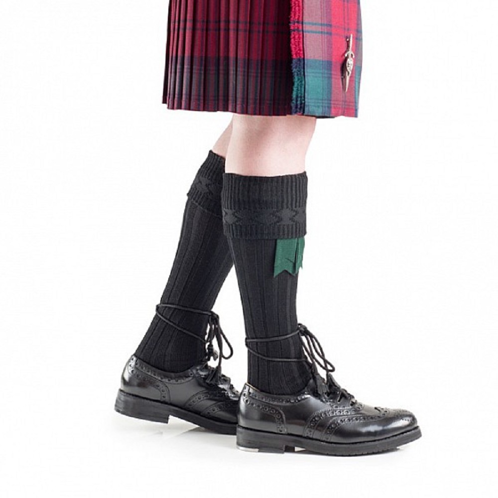 Kilt Socks. black