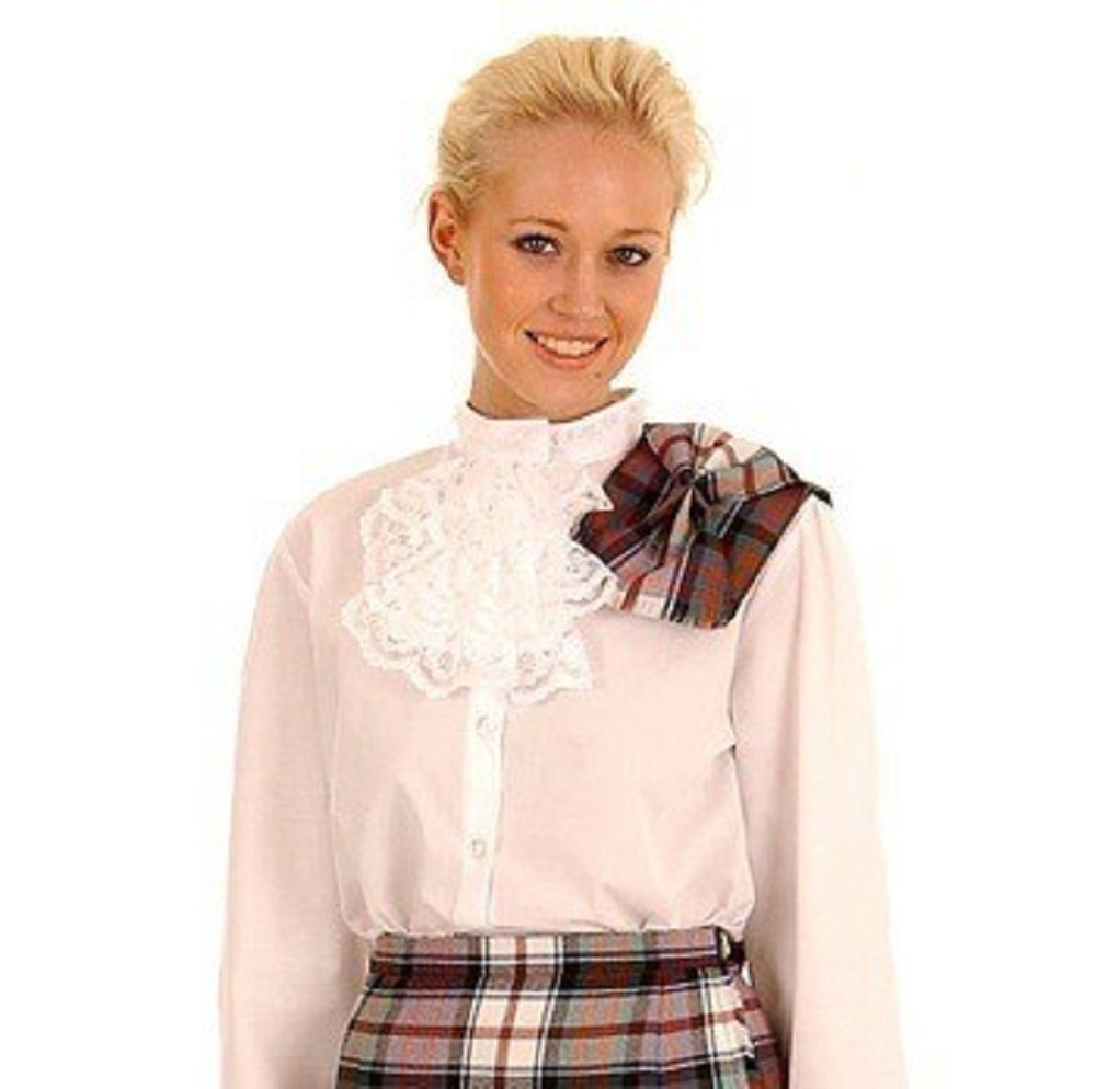 Clan Tartan Rosette Sash, 100% wool