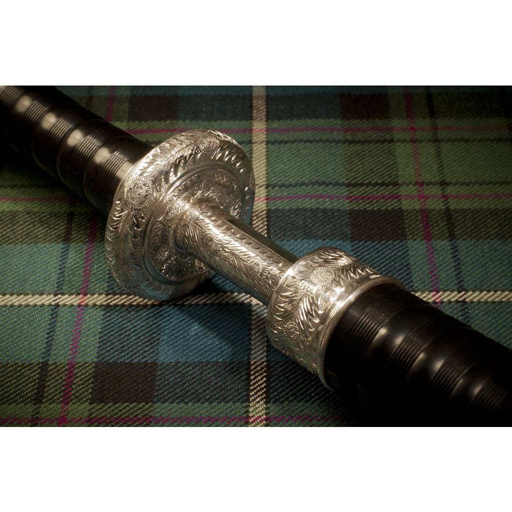 Duncan MacRae SL10 Full Silver Blackwood Bagpipe