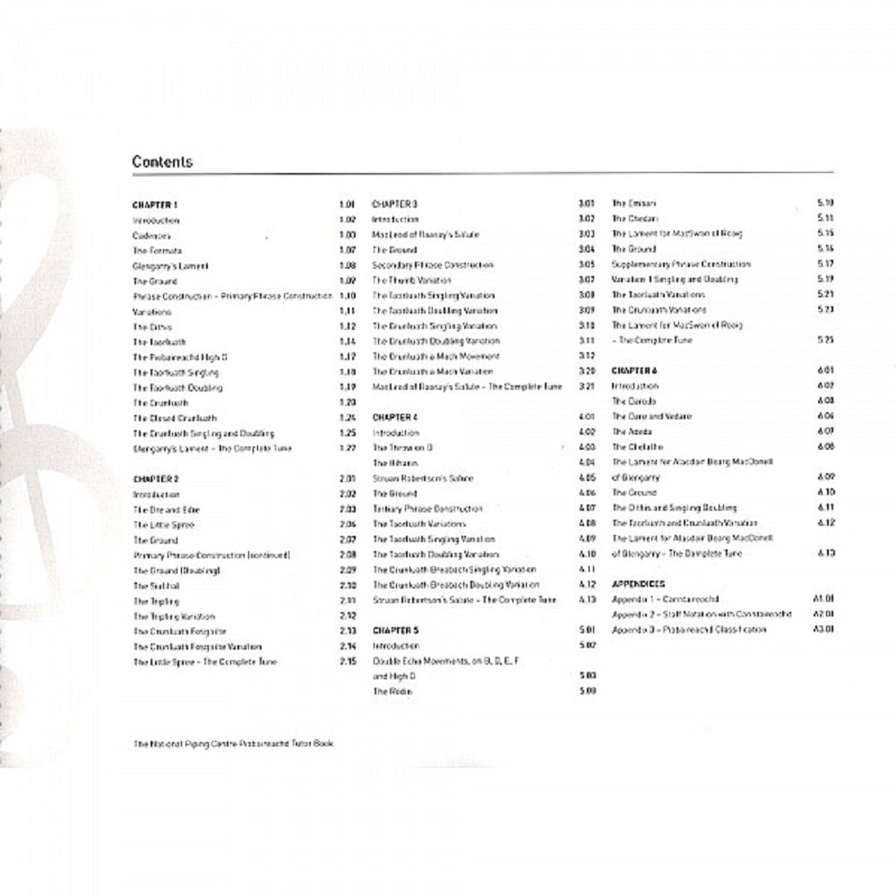 Highland Bagpipe Piobaireachd Tutor Book