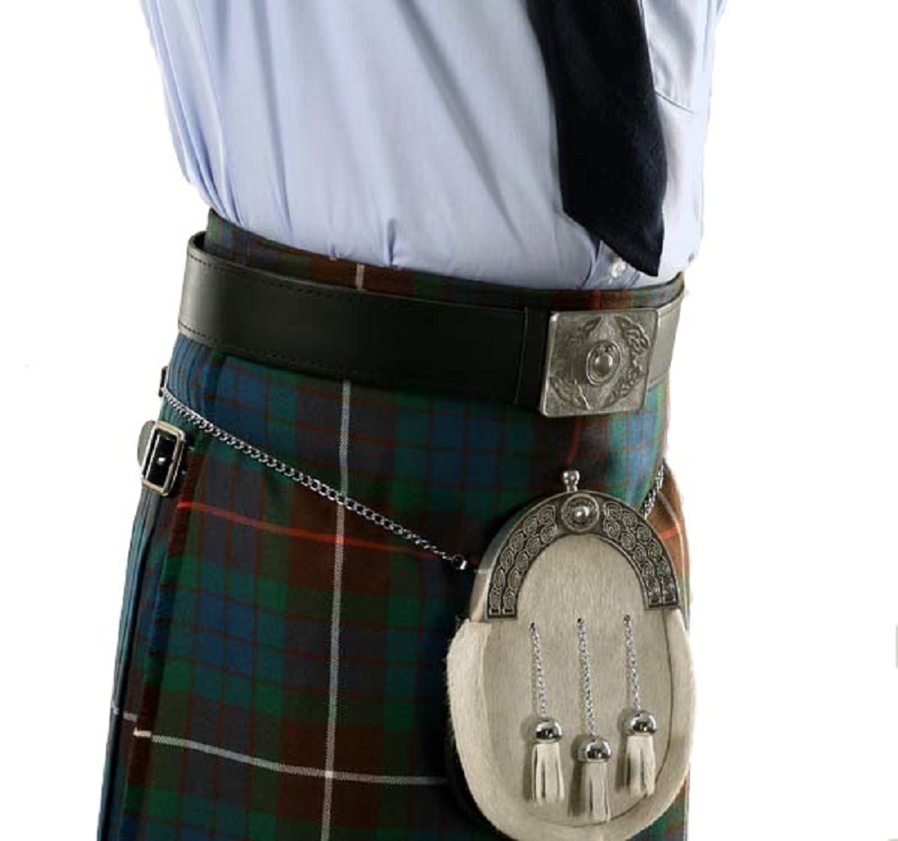 Kilt-Ledergürtel, Standard, schwarz - 2X Large