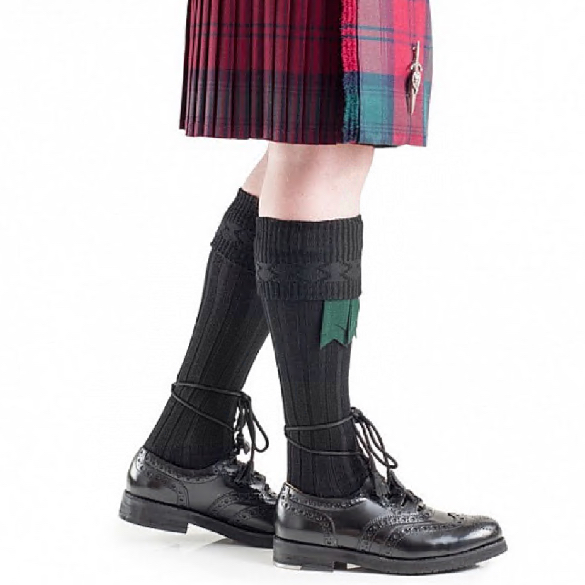 Kiltstrümpfe, schwarz. Medium - MEDIUM UK 8-10 / EU 41-44