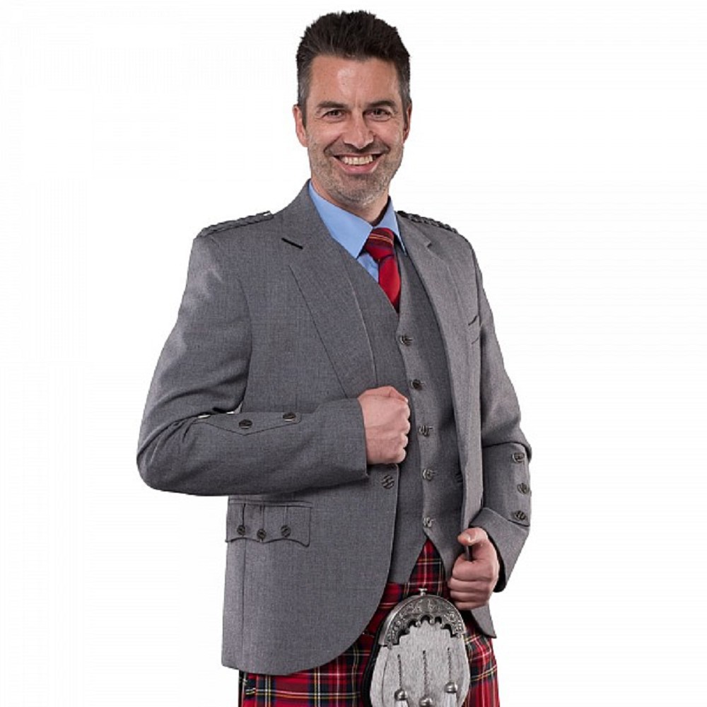 Light Grey Arrochar Tweed Jacket and Waistcoat