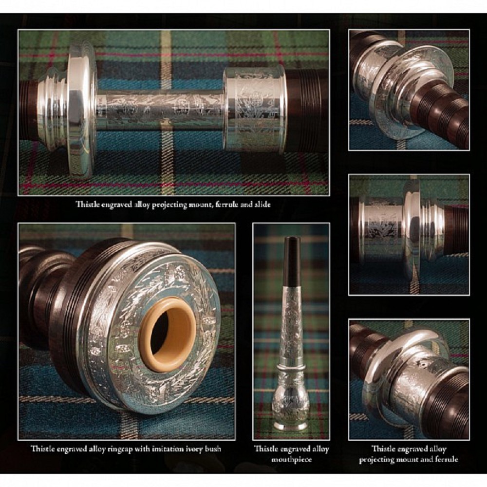 Duncan MacRae FULL ALLOY Full Alloy Blackwood Bagpipe