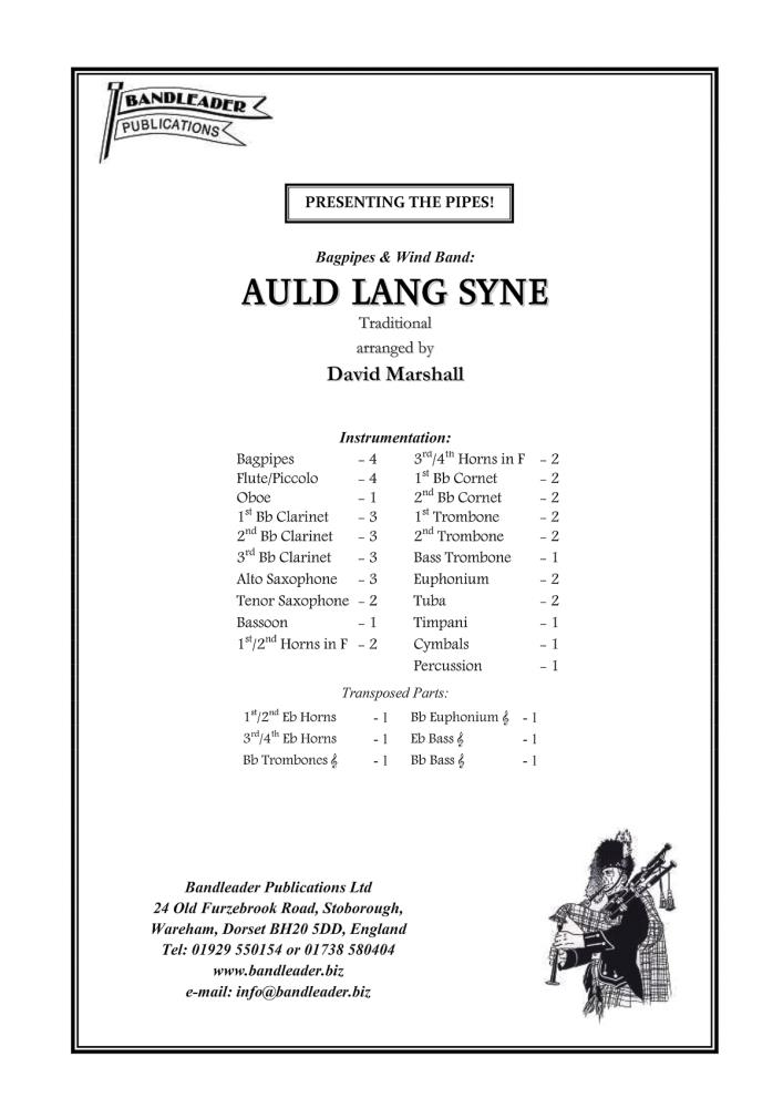 Auld Lang Syne - Bagpipes & Wind Band