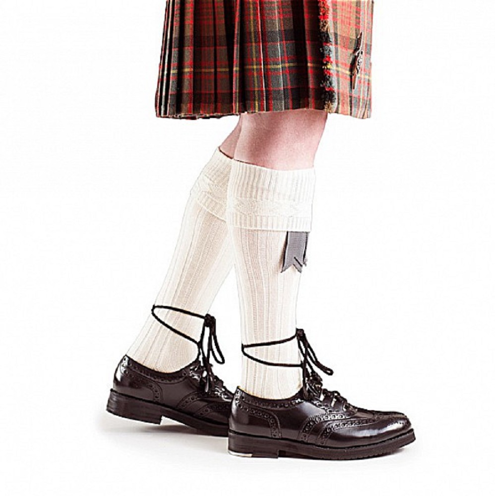 Kilt Socks, arran (ecru)