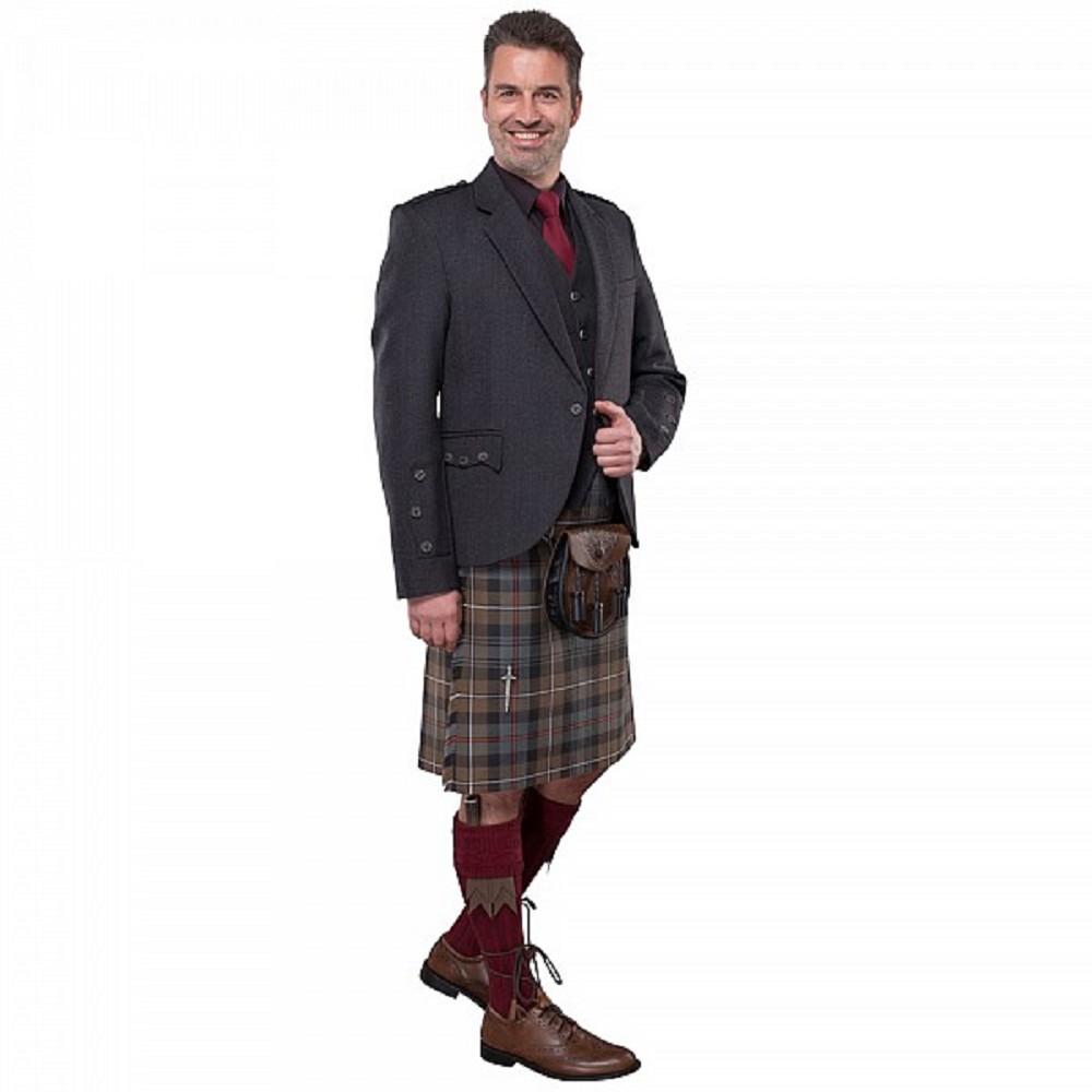 Charcoal Arrochar Tweed Jacket and Waistcoat - UK 38 L (EU 48 long)