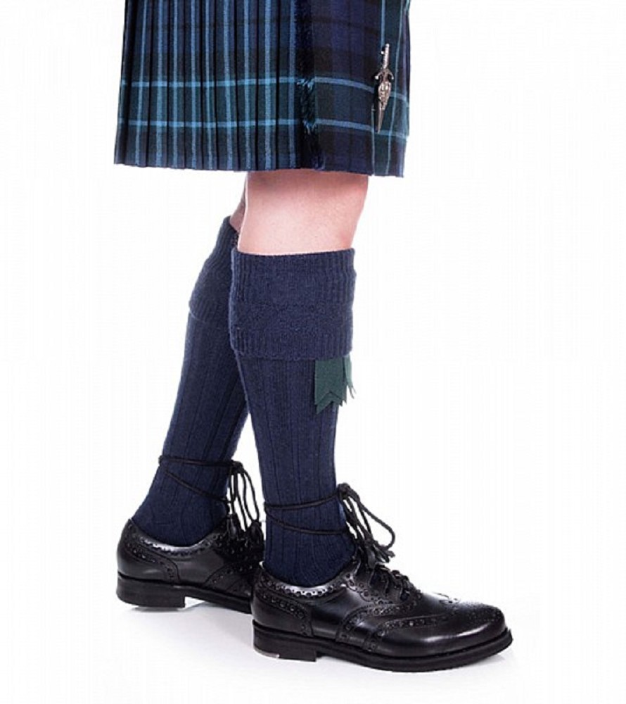 Kilt Socks. Navy (dark blue)