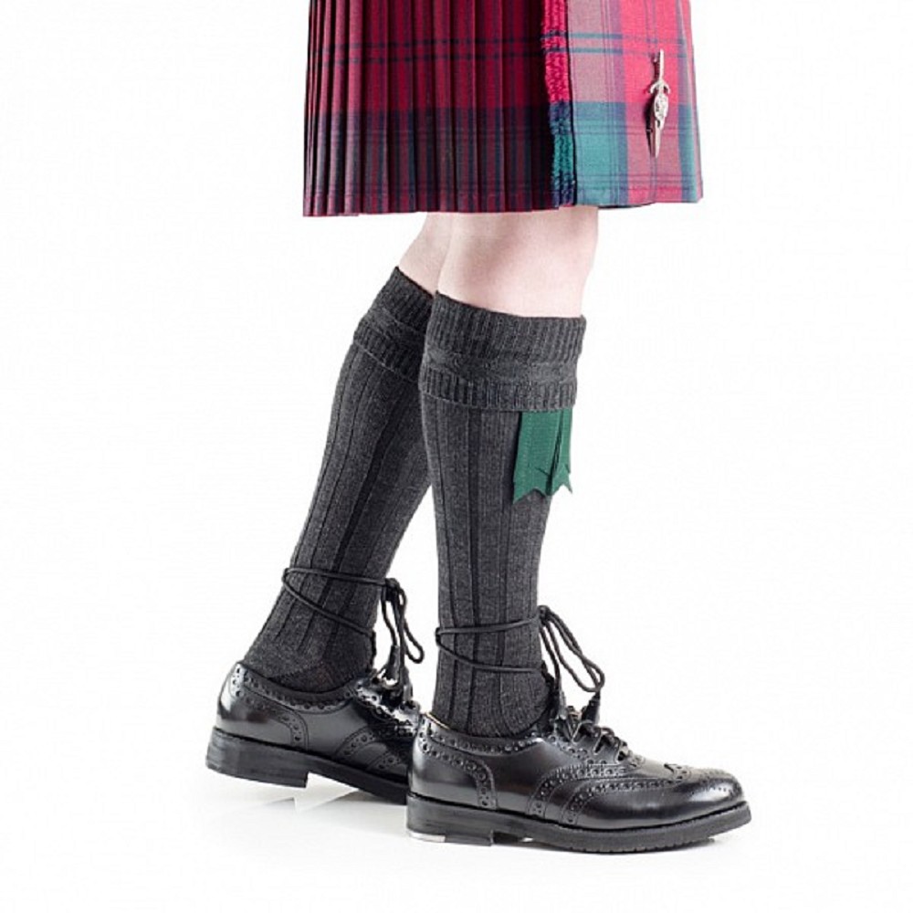 Kilt Socks. Charcoal