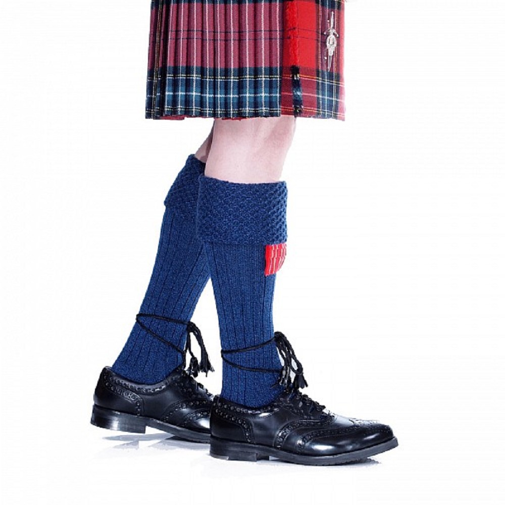 Piper Kilt Socks, lomond blue -