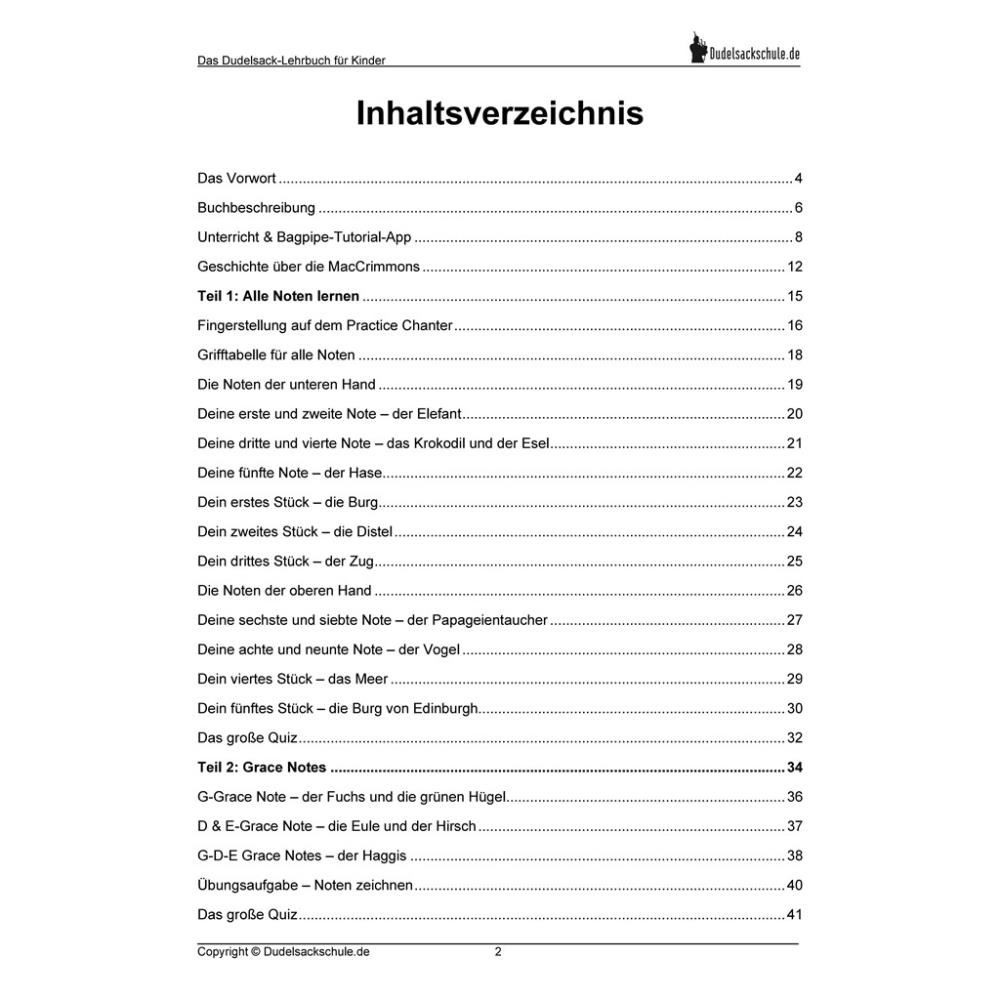 Das Dudelsack Lehrbuch für Kinder (German)