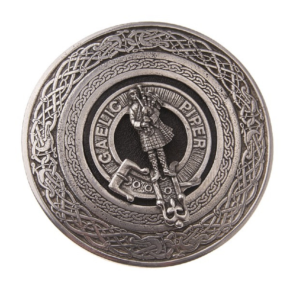 Gürtelschnalle, Piper Crest, rund