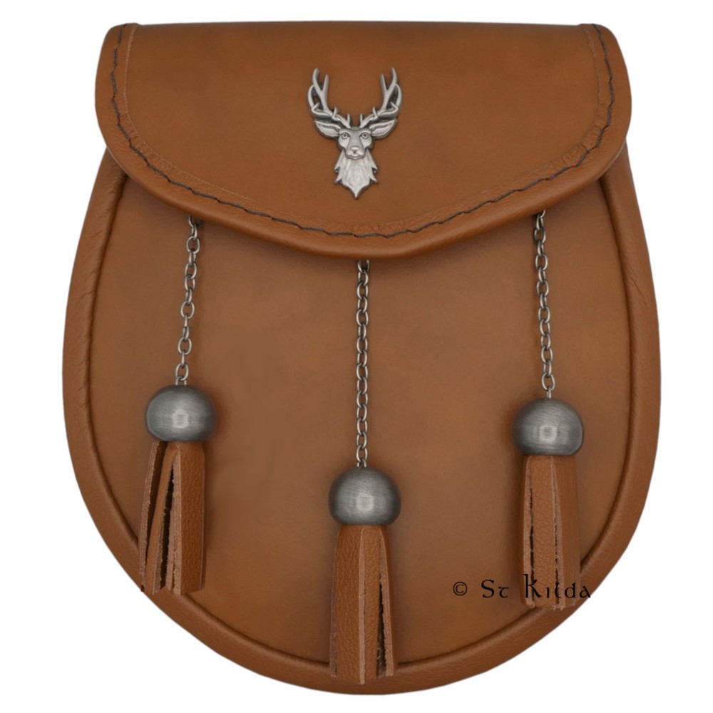 Campsie Stag Leather Day Sporran SDY24