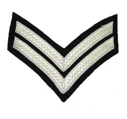 Chevrons (for Doublet). Silver on black. - 1 Bar. Silver on black.