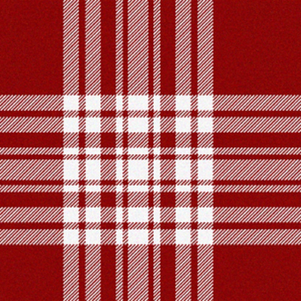 Menzies Red/White Dress Modern Strathmore Lightweight Stoff