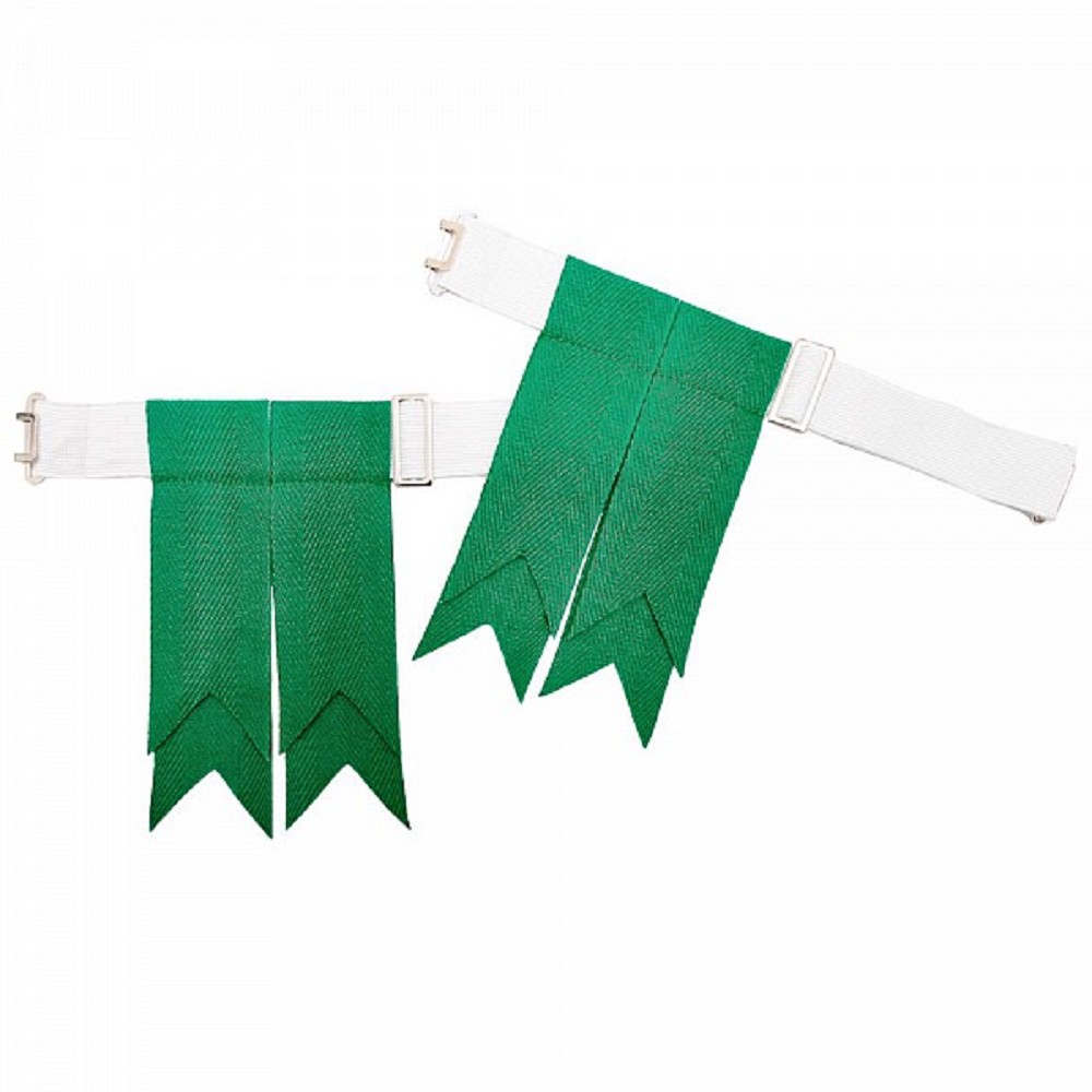 Flashes for Kilt Hose, ancient green