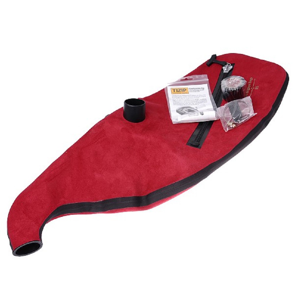 Ross Suede Zipper Bag - Large