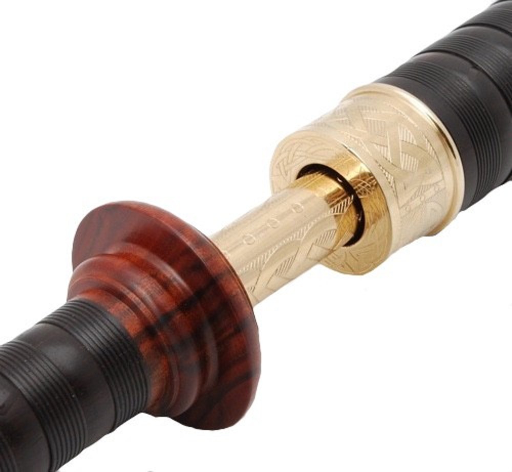 McCallum Deluxe Mopane Blackwood Bagpipe gold plated
