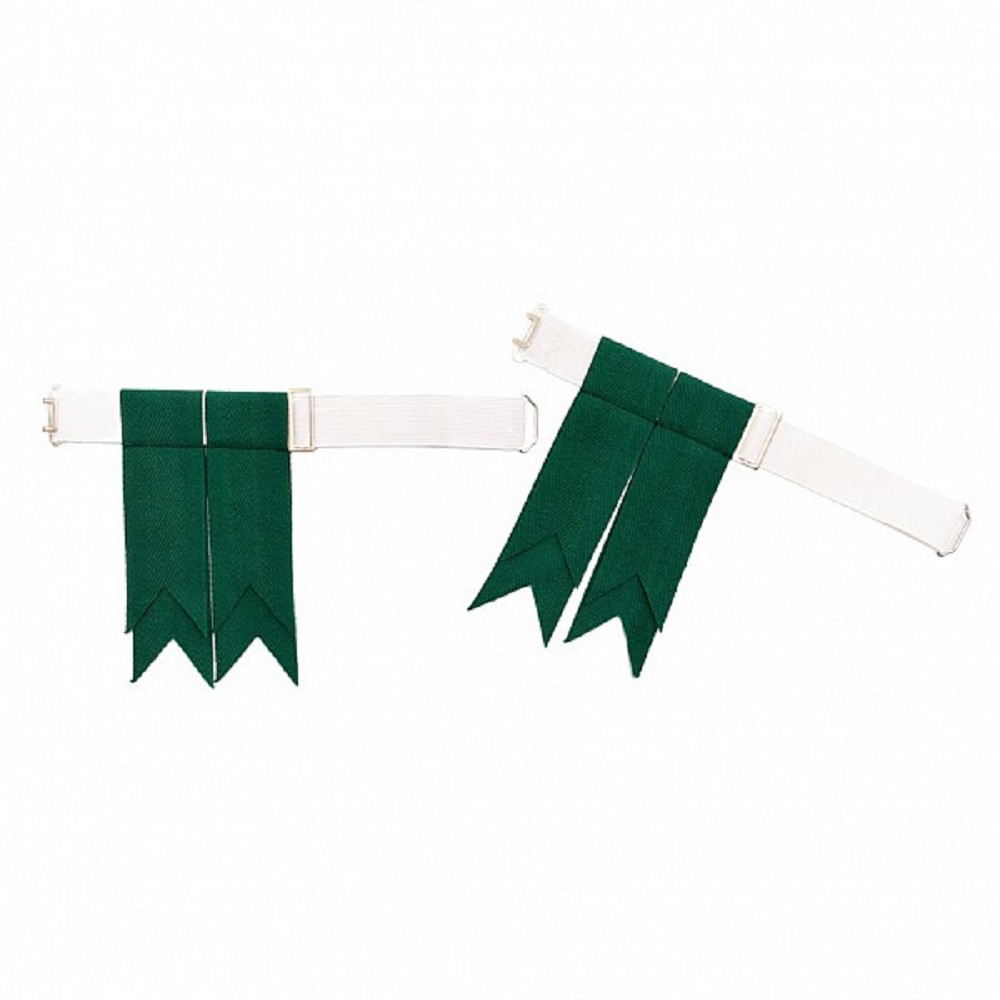 Flashes for Kilt Hose, Dark green
