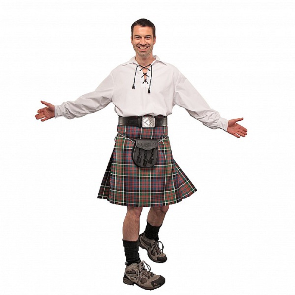 Jacobean Highlander Shirt, white, 100% cotton