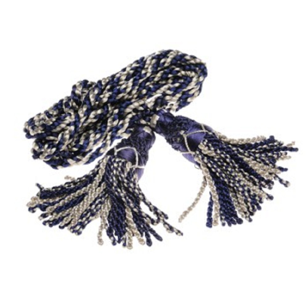 Bagpipe Cords, silk, nay / silver
