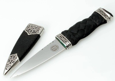 Dress Sgian Dubh. Black - Black