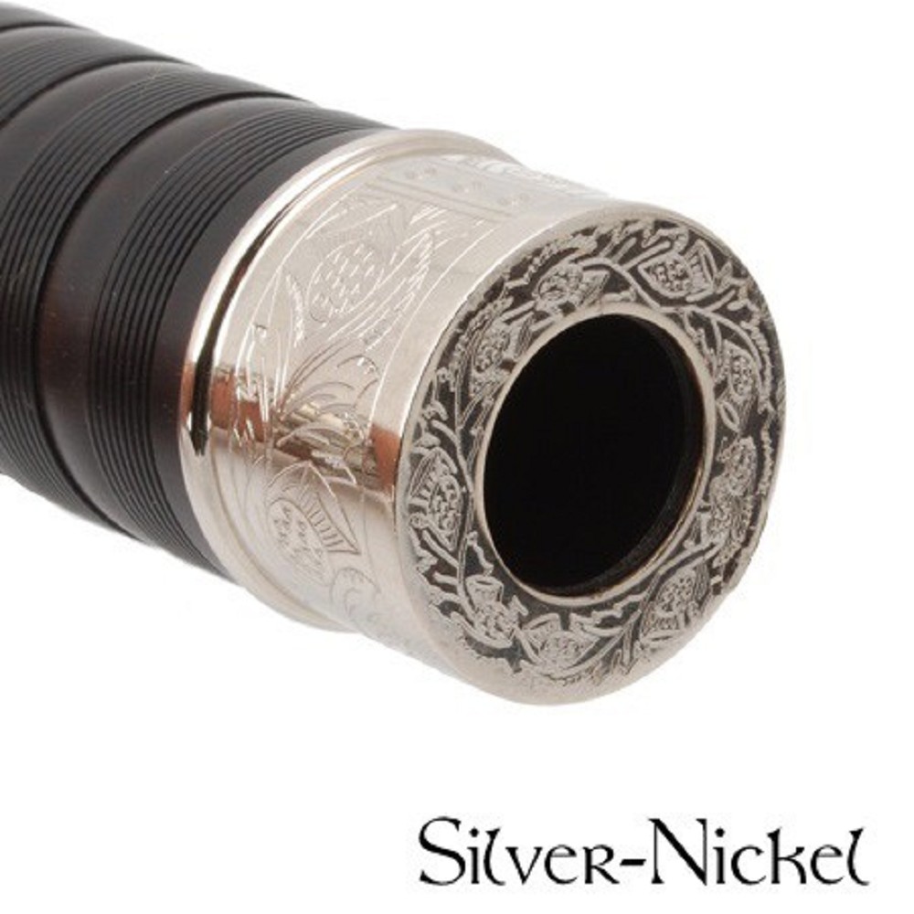 McCallum Deluxe Mopane Blackwood Bagpipe silver alloy