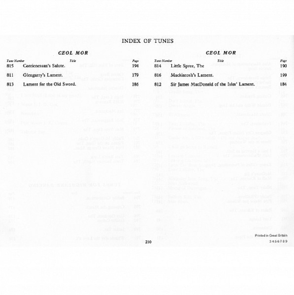 Scots Guards Standard Settings of Pipe Music, Volume 2