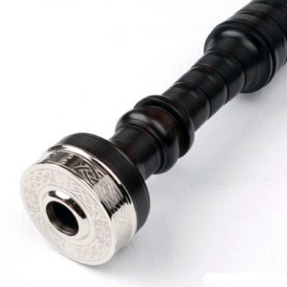 McCallum Full Alloy Engraved Blackwood Bagpipe - Thistle