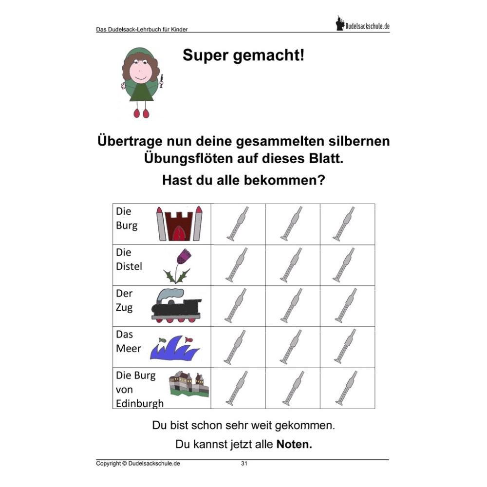 Das Dudelsack Lehrbuch für Kinder (German)
