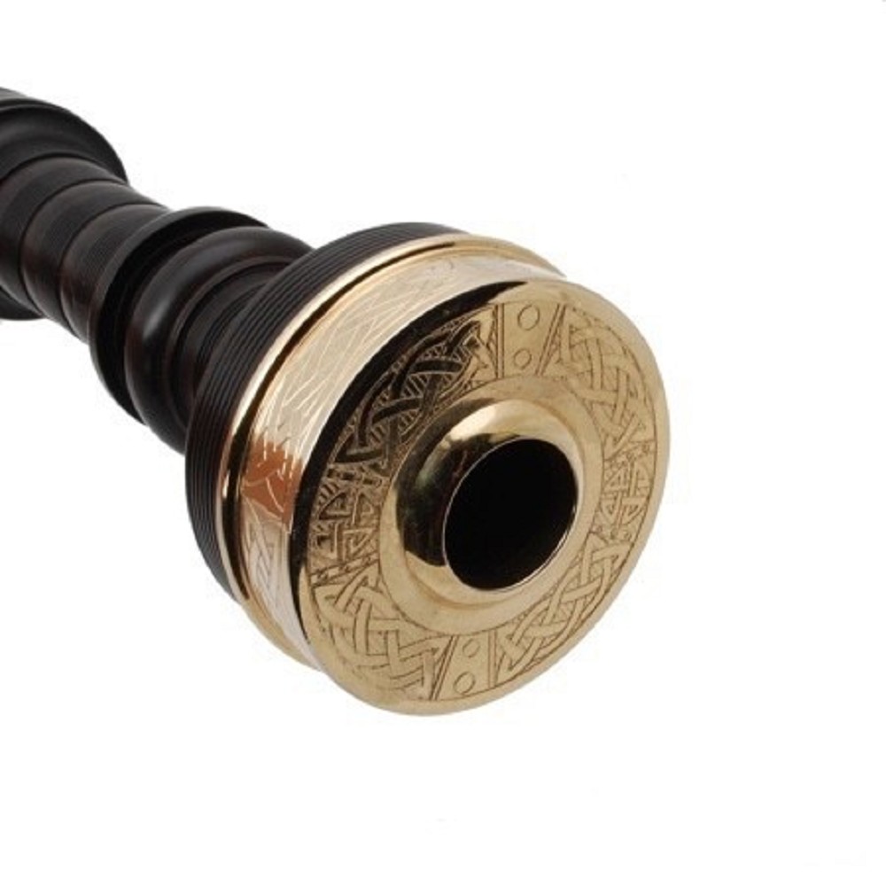 McCallum Deluxe Mopane Blackwood Bagpipe gold plated - - PL