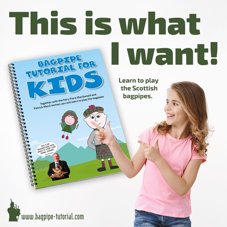 Bagpipe Beginner Set (English) for Kids up to 11 yrs