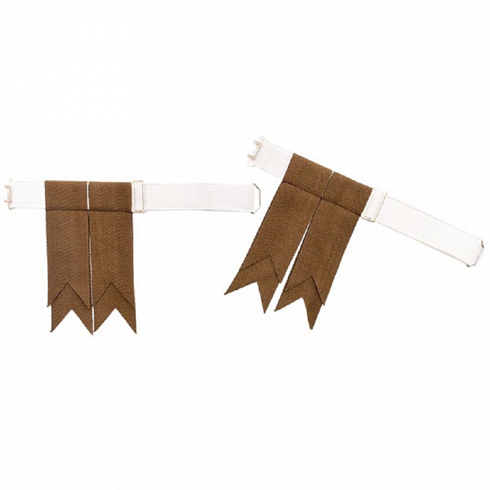 Flashes for Kilt Hose, weathered green