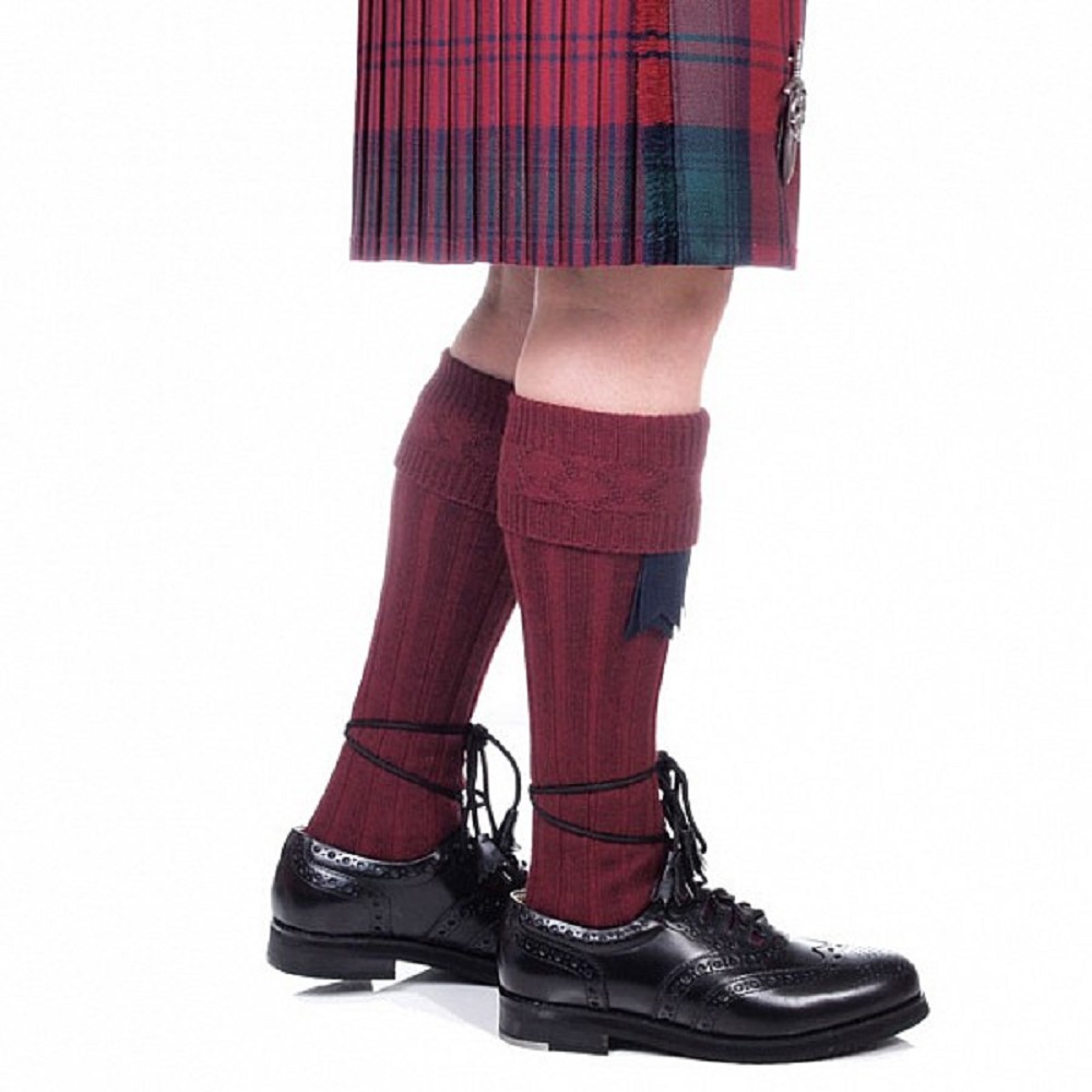 Kilt Socks, burgundy