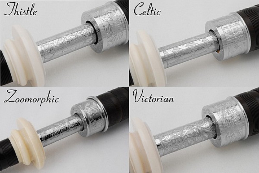 McCallum Deluxe Mopane Blackwood Bagpipe silver alloy