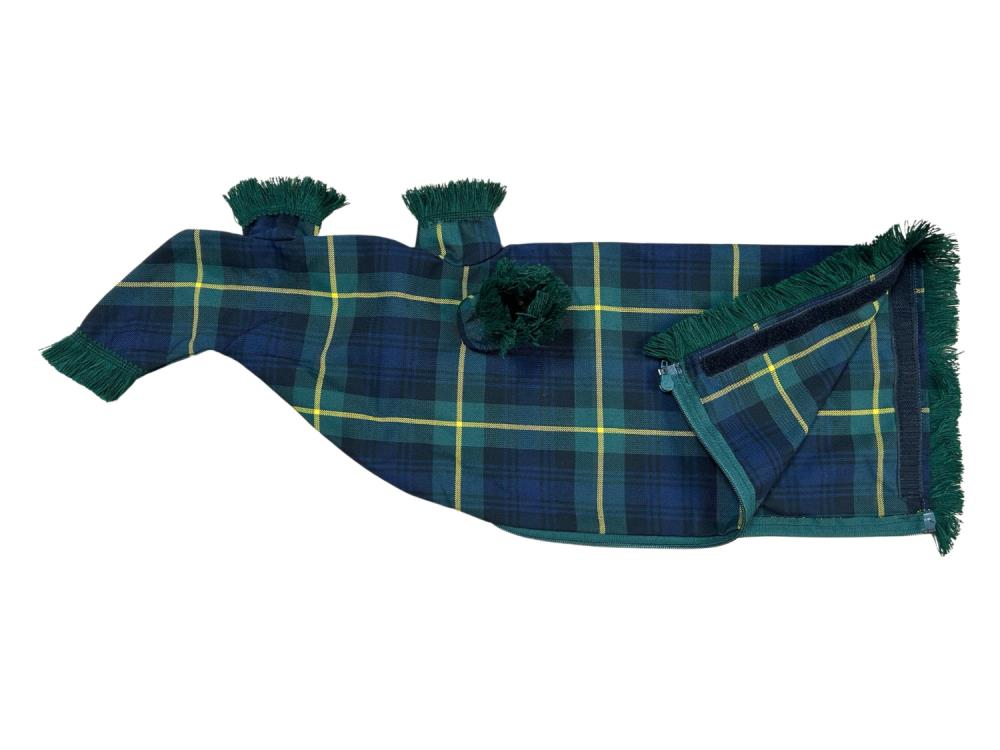 CLAN Tartan Bagpipe Cover, Polyviscose - Ross Large