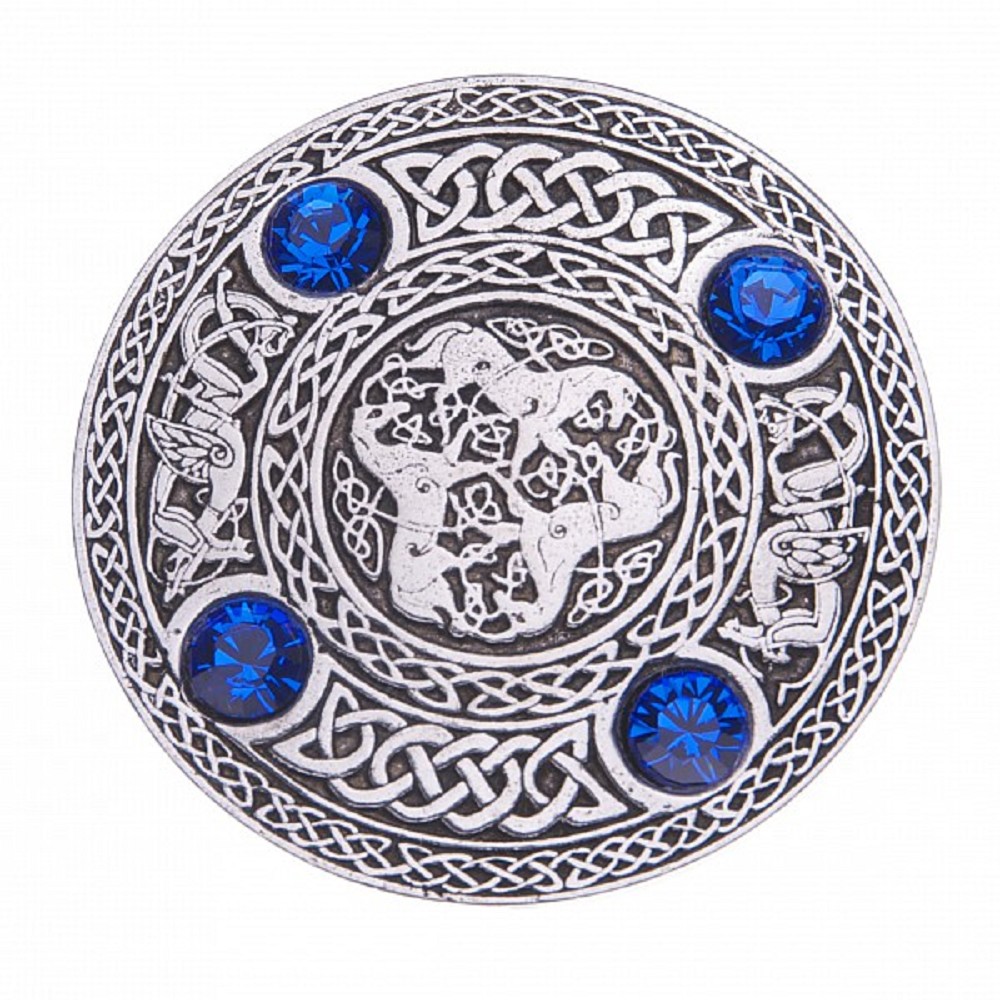 Celtic Horse Plaid-Brosche - Amethyst (lila)