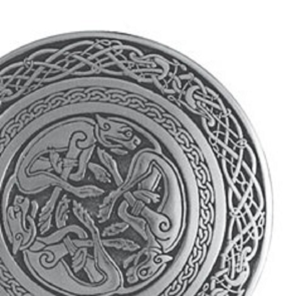 Celtic Dog Gürtelschnalle, rund