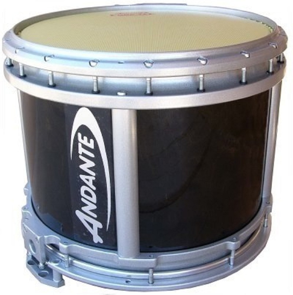 Andante Next Generation Reactor Snare Drum, Silver/Black