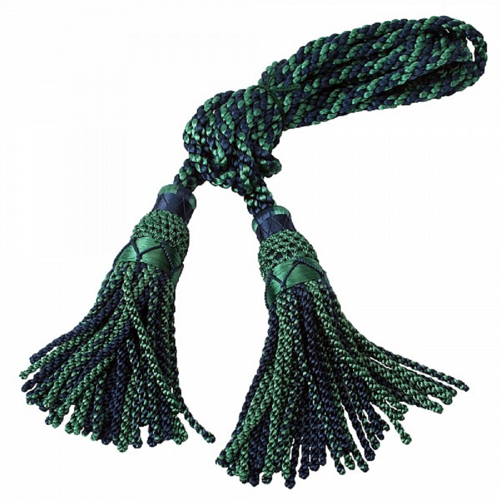 Bagpipe cords, silk, Black Watch