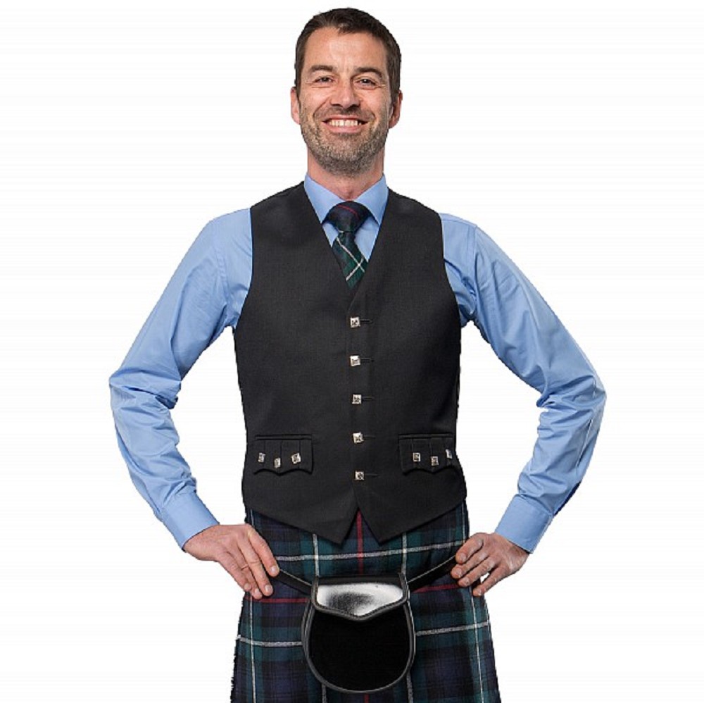 Argyll waistcoat (vest) with pocket flaps