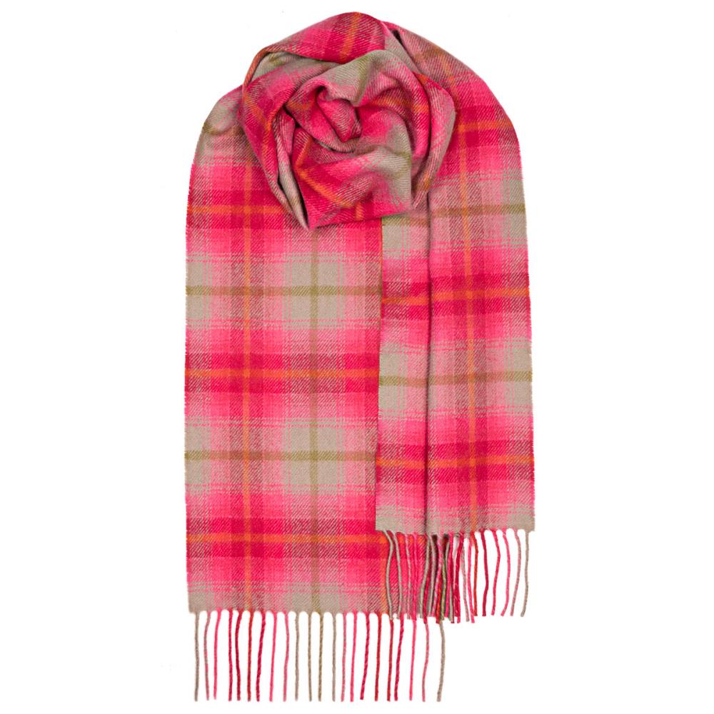 Lilliesleaf Check Lambswool Scarf_ - Lochcarron - Lambswool