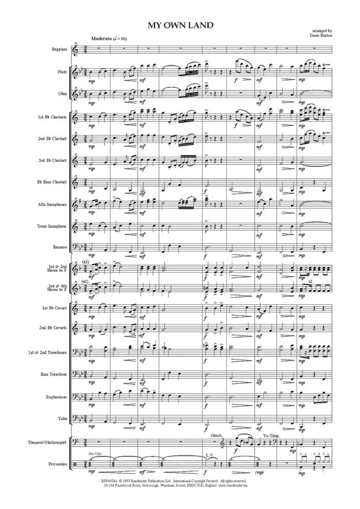 My Own Land - Bagpipes & Wind Band