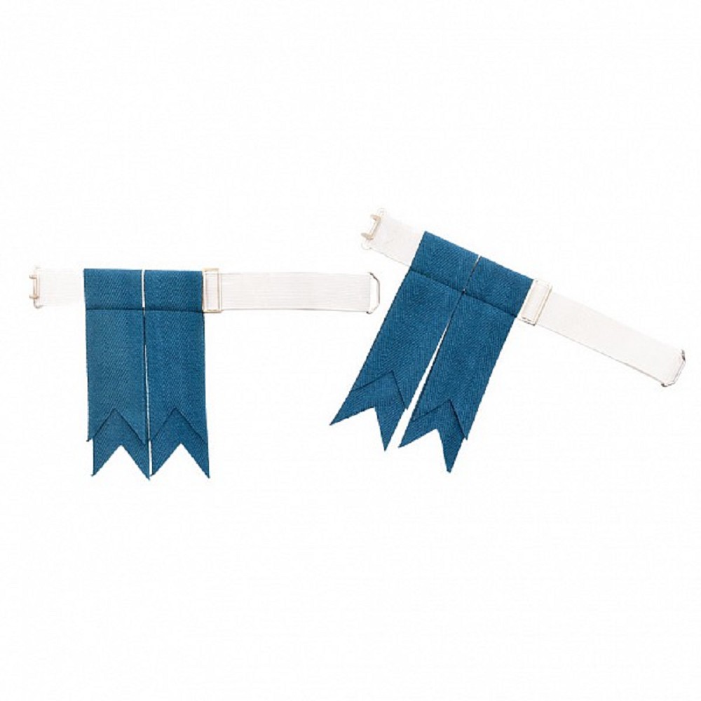 Flashes for Kilt Hose, ancient blue