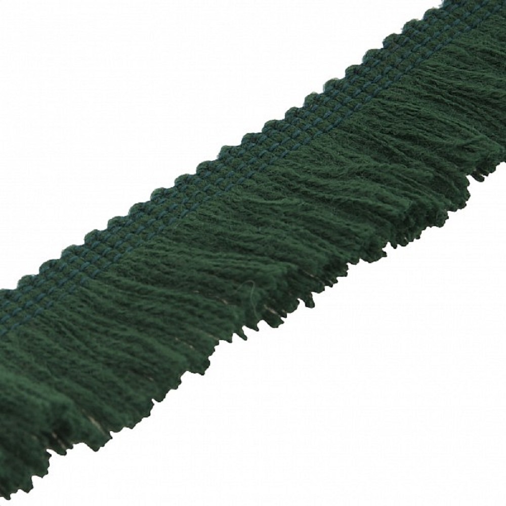 Wool fringing, bottle green