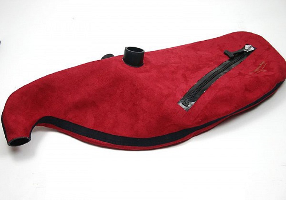 Ross Suede Zipper Bag - Large
