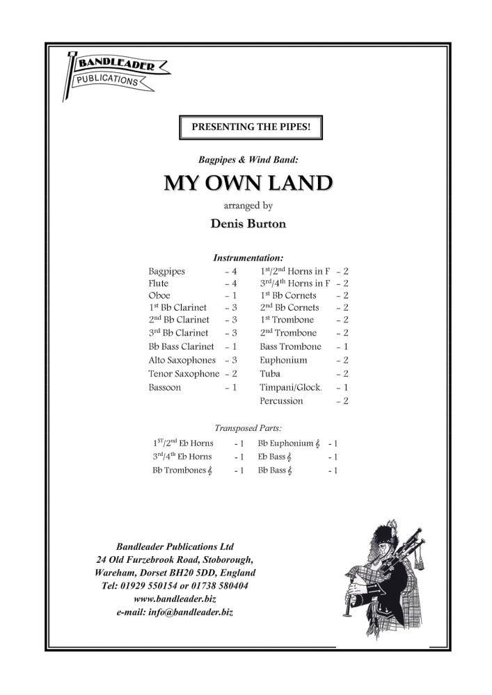 My Own Land - Bagpipes & Wind Band