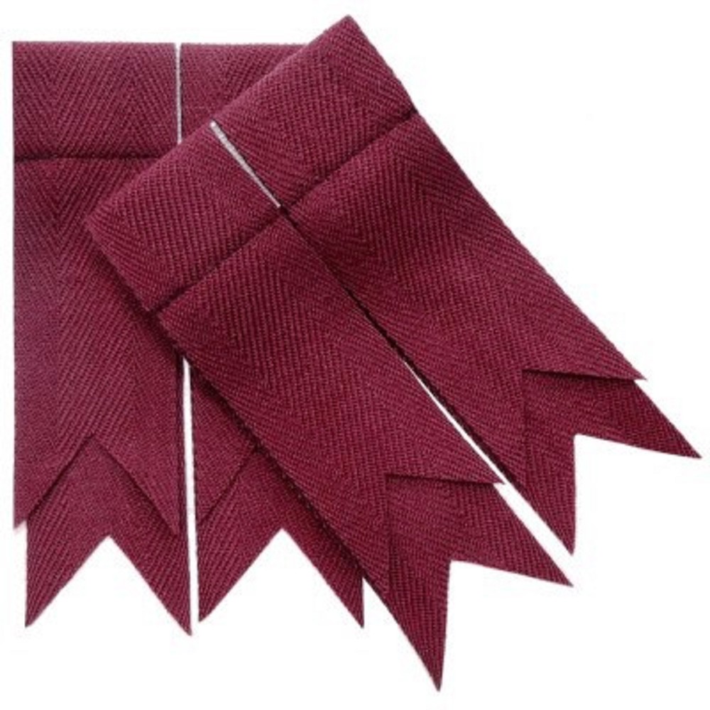 Flashes for Kilt Hose, Maroon